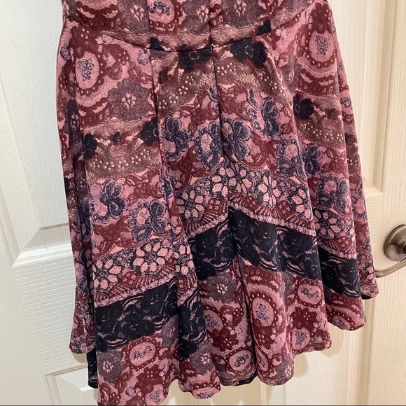 𝅺MAISON Jules Flirty A-Line Dress Mini Small Purple Floral Like New Summer - Picture 9 of 12